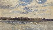 Marie Egner On the Danube near Vienna oil painting artist